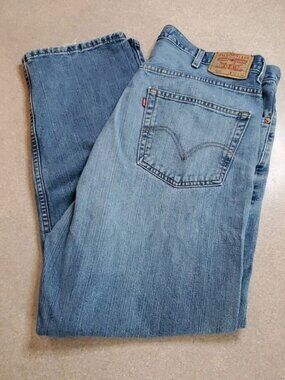 Levi's 550 Jeans Men's 40x32 Relaxed Fit Blue Denim Classic 90s Y2K Distressed